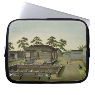 Funda Para Portátil Escena del jardín, c.1820-40 (w/c en el papel) 4