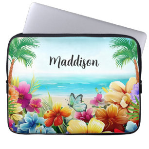 Funda Para Portátil Escena divertida en la playa de verano