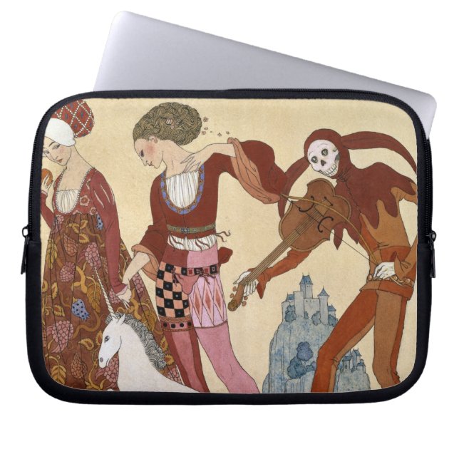 Funda Para Portátil Escena medieval de Jorte Barbier (Frente)