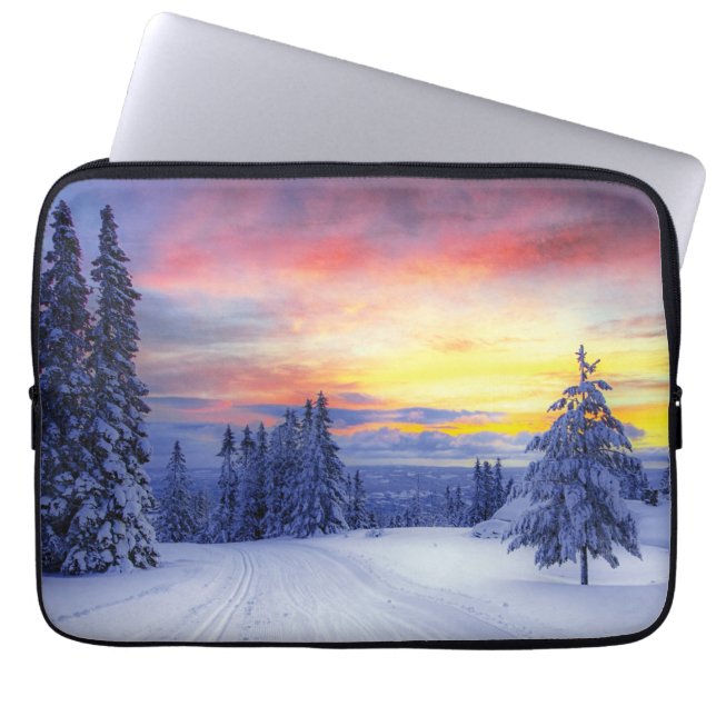 Funda Para Portátil Escenario de invierno (Frente)