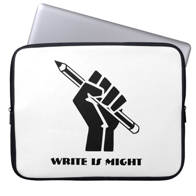 Funda Para Portátil Escribir es poder (Frente)