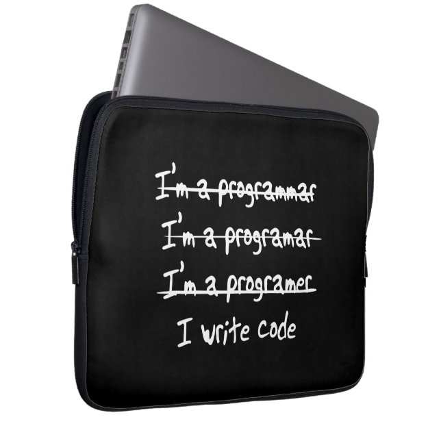 Funda Para Portátil Escribo código (Anverso derecho)