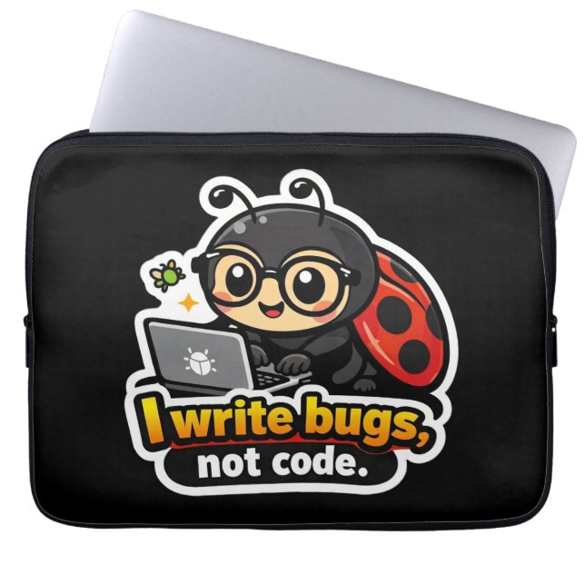 Funda Para Portátil Escribo errores, no código (Frente)