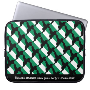 Funda Para Portátil Escritura de Personalizable de FLAG de NIGERIA