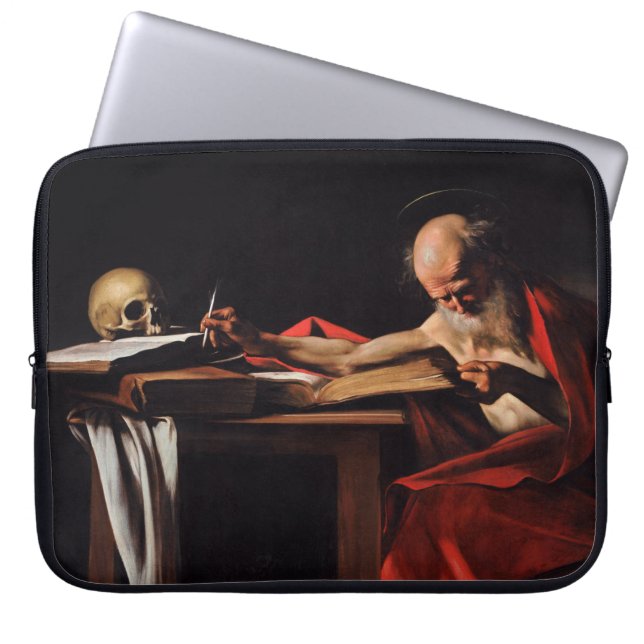Funda Para Portátil Escritura de Saint Jerome (por Caravaggio) (Frente)