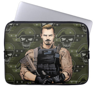 Funda Para Portátil Escuadrón suicida   Arte de cómics de Rick Flag