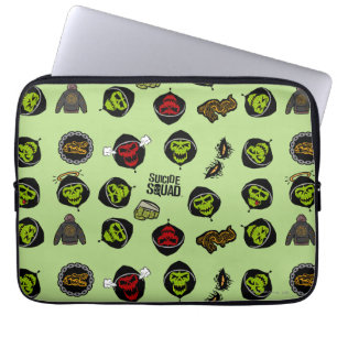 Funda Para Portátil Escuadrón suicida   Patrón de Emoji cruzada asesin