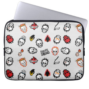 Funda Para Portátil Escuadrón suicida Patrón de Emoji de Diablo