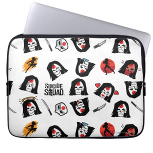 Funda Para Portátil Escuadrón suicida   Patrón de Emoji de Katana