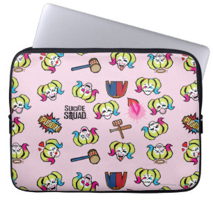 Funda Para Portátil Escuadrón suicida   Patrón de Emoji Harley Quinn