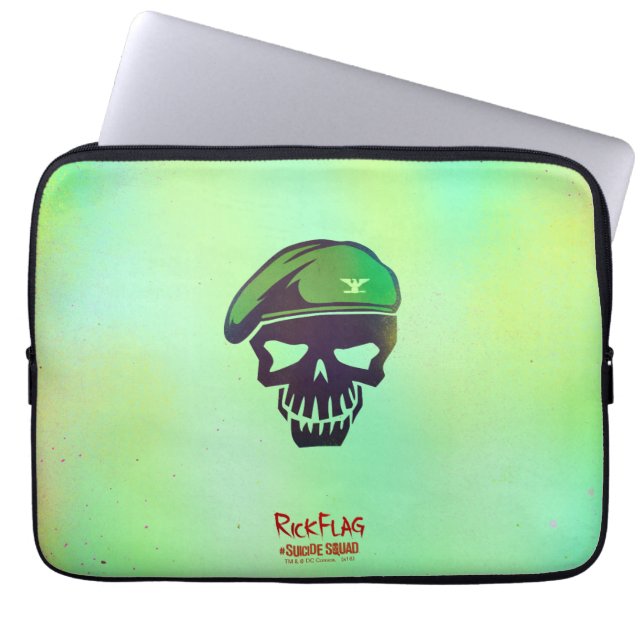 Funda Para Portátil Escuadrón suicida | Rick Flag Head Icon (Frente)