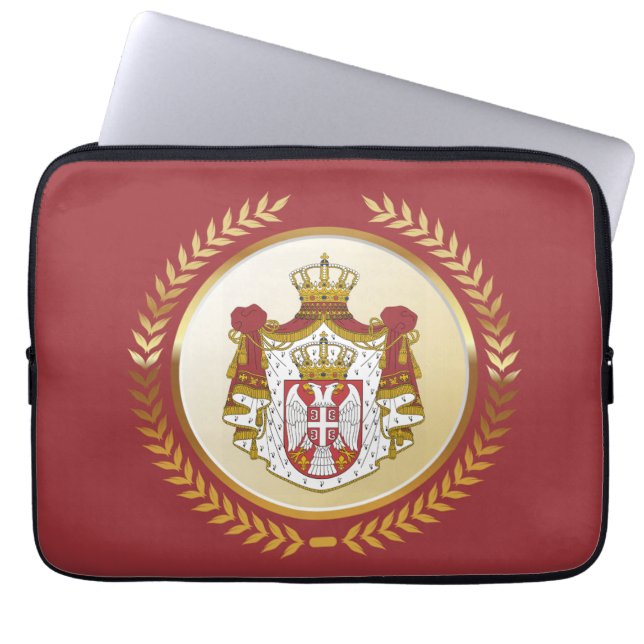 Funda Para Portátil Escudo de armas de Serbia (Frente)