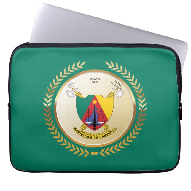 Funda Para Portátil Escudo de armas del Camerún (Frente)