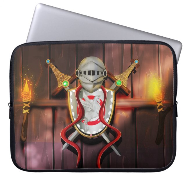 Funda Para Portátil Escudo de armas medieval (Frente)