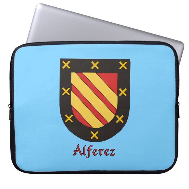 Funda Para Portátil Escudo de la familia Alferez (Frente)