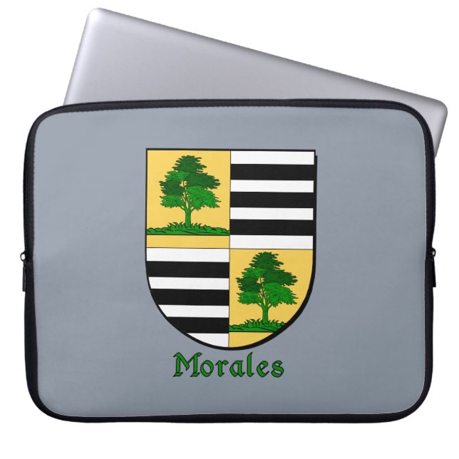Funda Para Portátil Escudo de la familia Morales (Frente)