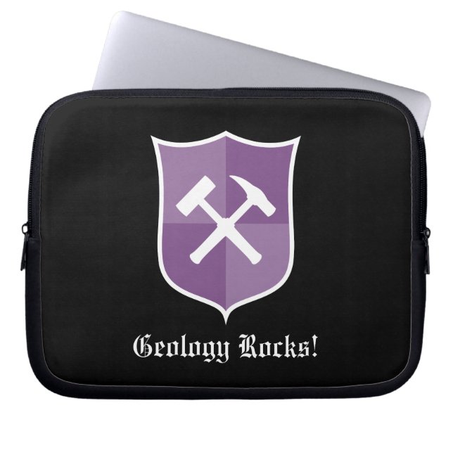 Funda Para Portátil Escudo de Rock Hammer del Geólogo (Frente)