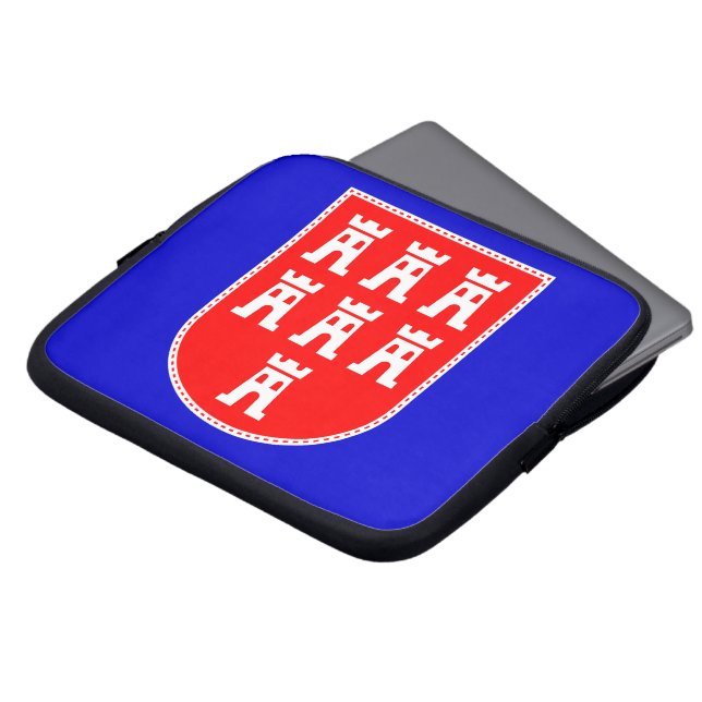 Funda Para Portátil Escudo de Transilvania blanco rojo (Superior anverso)