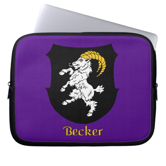 Funda Para Portátil Escudo histórico de Becker (Frente)