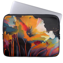 Funda Para Portátil Esencia del Jardín – Expresión Floral Abstracta