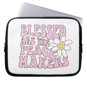 Funda Para Portátil Eslogan de Daisy and Peace Makers