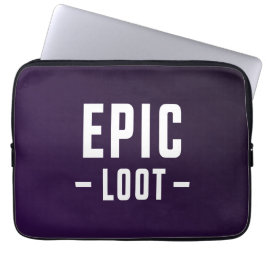Funda Para Portátil Eslogan Epic Loot Gamer Morple White Adolescente