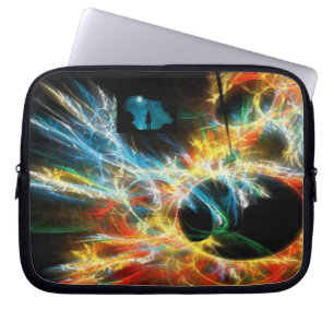 Funda Para Portátil Espacio de color de la ENERGÍA eléctrica mística