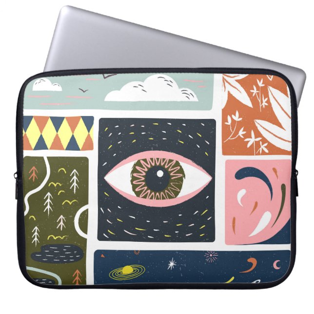 Funda Para Portátil Espacio de la naturaleza cómica: Ilustracion de ot (Frente)