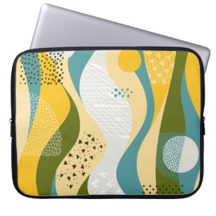 Funda Para Portátil Espacio Resumen: Ornamentos de línea lisa.