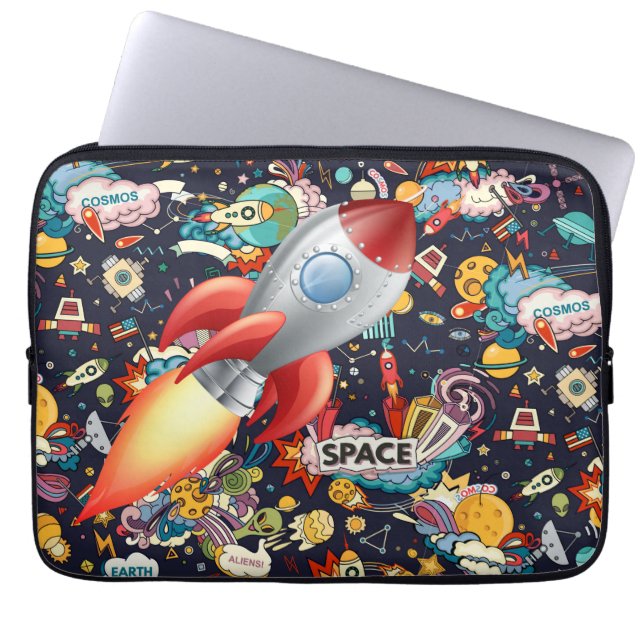 Funda Para Portátil Espacio ultraterrestre para niños (Frente)