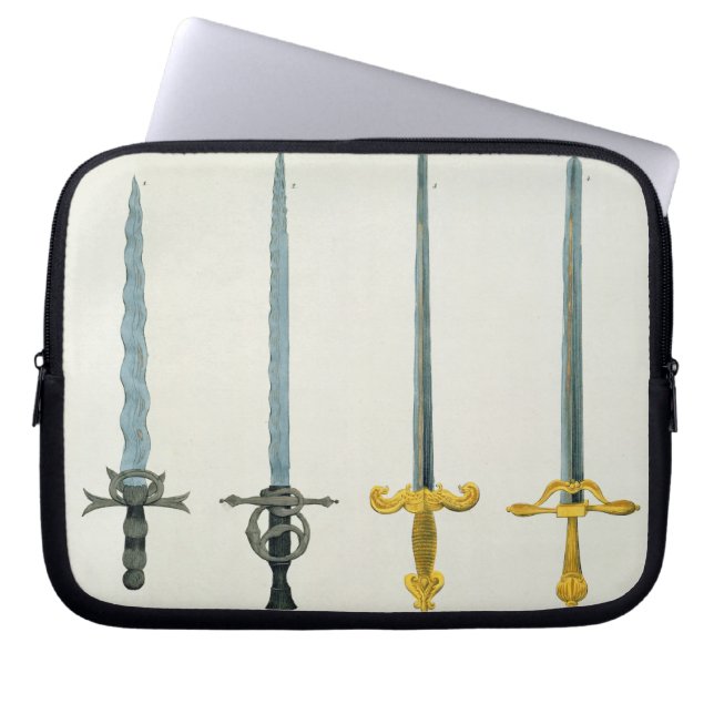 Funda Para Portátil Espadas, placa 'de una historia del desarrollo a (Frente)
