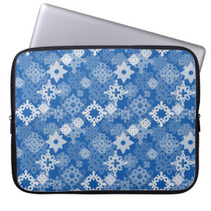 Funda Para Portátil Espaldas de nieve de papel y estrellas con fondo í