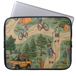 Funda Para Portátil Esparcimiento al aire libre vintage sin problemas 