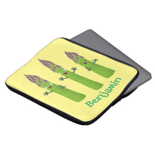 Funda Para Portátil Espárrago lindo cantando trío de verduras personal