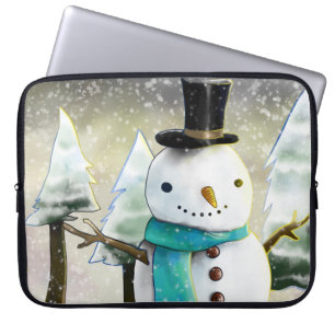 Funda Para Portátil Espectacular muñeco de nieve en la escena de los N