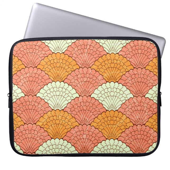 Funda Para Portátil Espectáculo de la Shell: Patrones de mar abstracto (Frente)