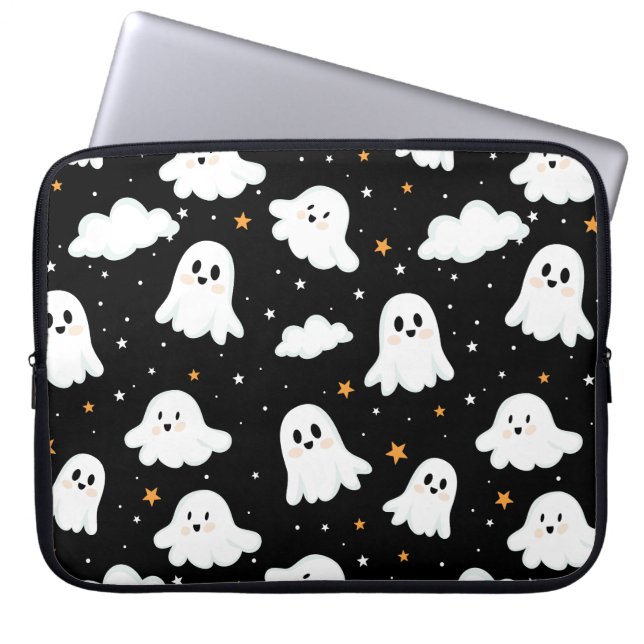 Funda Para Portátil Espeluznante estela de estela nublada de Halloween (Frente)