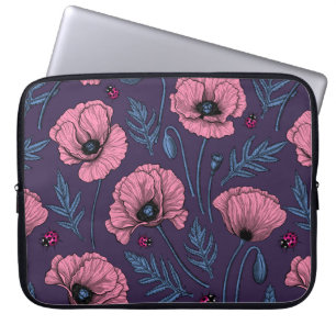 Funda Para Portátil Espías rosadas en violeta oscuro