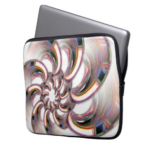 Funda Para Portátil Espiral de garras doradas en papel de tonos rosado