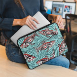 Funda Para Portátil Espíritu de arte Salmon Haida Pacífico Nativo del<br><div class="desc">Espíritu de arte Salmon Haida Pacífico Nativo del Noroeste</div>