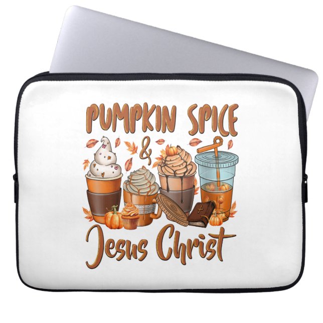 Funda Para Portátil Espíritu de calabaza Jesucristo (Frente)