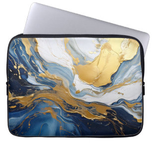 Funda Para Portátil Esplandor audaz de oro y azul