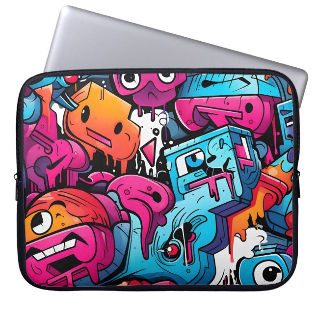 Funda Para Portátil Esplusa de arte callejero de graffiti urbano (Frente)