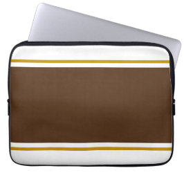 Funda Para Portátil Esporádica Amplia Carreras De Cocao Marrón Estampa