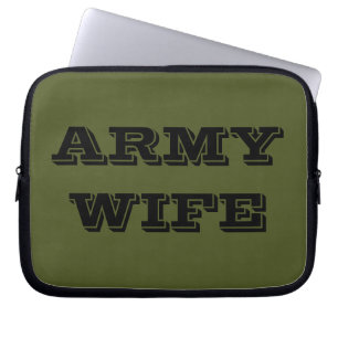 Funda para portátil Esposa del ejército