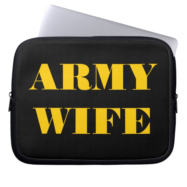 Funda para portátil Esposa del Ejército (Frente)
