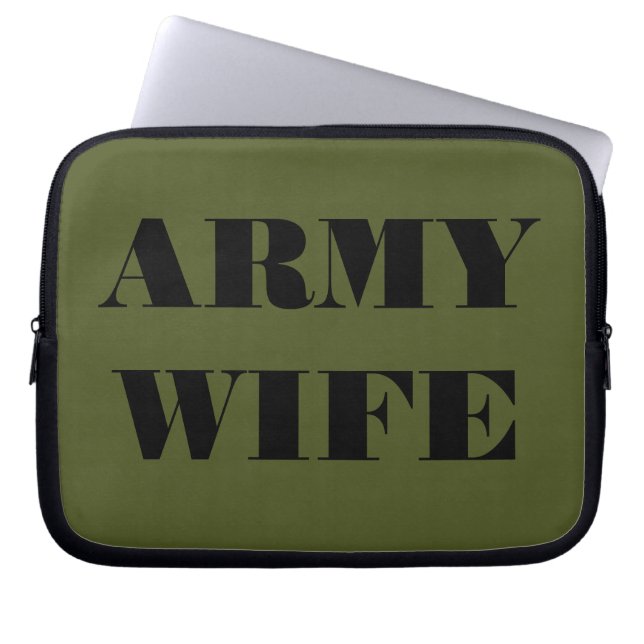 Funda para portátil Esposa del ejército (Frente)