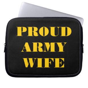 Funda Para Portátil Esposa del ejército orgulloso de la laptop