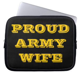Funda Para Portátil Esposa del ejército orgulloso de la laptop