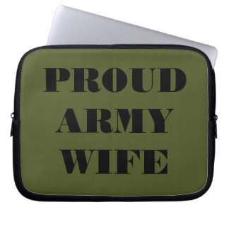 Funda Para Portátil Esposa del ejército orgulloso de la laptop